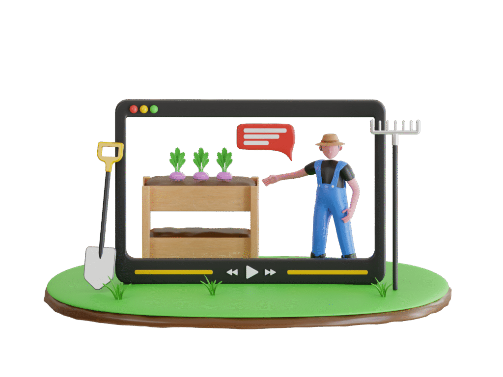 vecteezy gardening online service 3d illustration video tutorial for 31101979